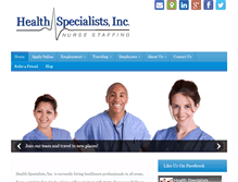 Tablet Screenshot of healthspecialists.com